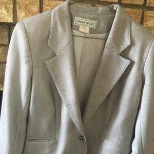 Gray fulled lined wool blazer